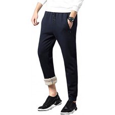 Mens Thicken Sherpa Lined Athletic Thermal Jogger Fleece Sweatpants Pants