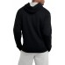 Black Men's Pullover Hoodie, Powerblend Fleece Midweight Hooded Sweatshirt For Men, Best Hoodies for Men, Script