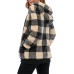 Y Plaid Khaki Women's Fuzzy Hoodies Sport Pullover Hoodie Athletic Cozy Oversized Pockets Hooded Sweatshirt Fleece Hoodies